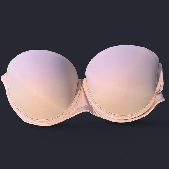 Victoria’s Secret PINK ⭐️ Nude Wear Everywhere Strapless Push-Up Bra - Picture 1 of 6